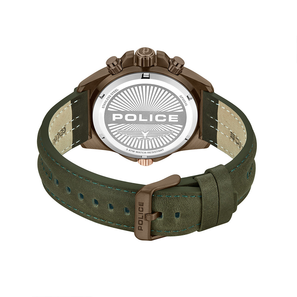 Police Electrical Multifunction 46mm Leather Band