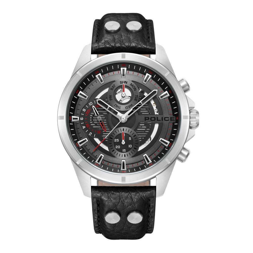 Police Malawi Multifunction 45mm Leather Band