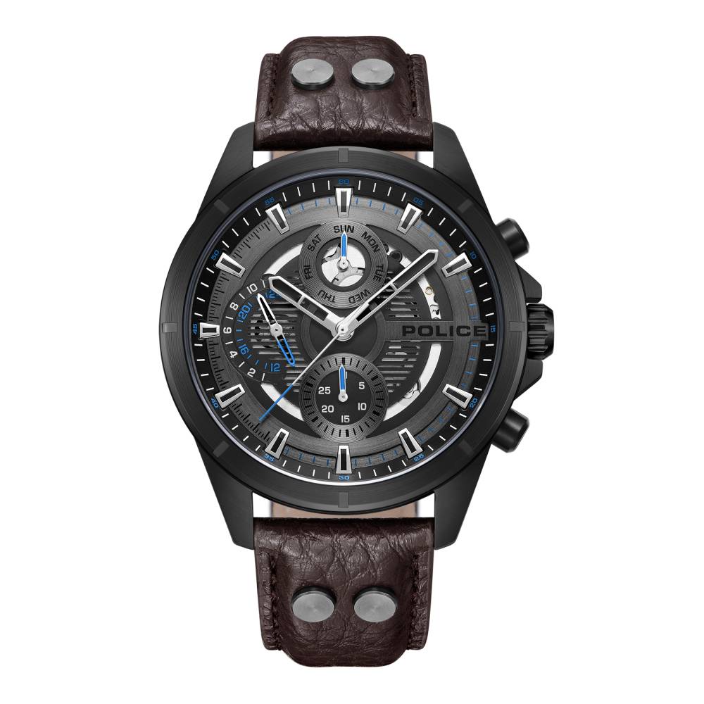 Police Malawi Multifunction 45mm Leather Band