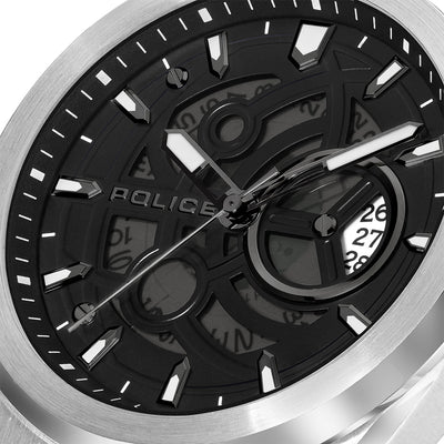 Police Ofset Date 45mm Stainless Steel Band