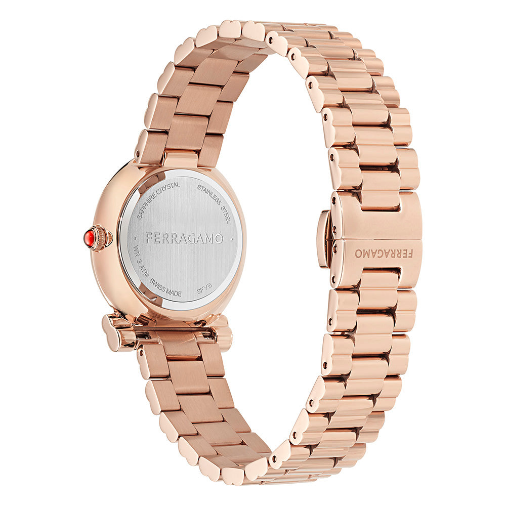 Ferragamo Gancini Twisted 2-Hand 28mm Stainless Steel Band