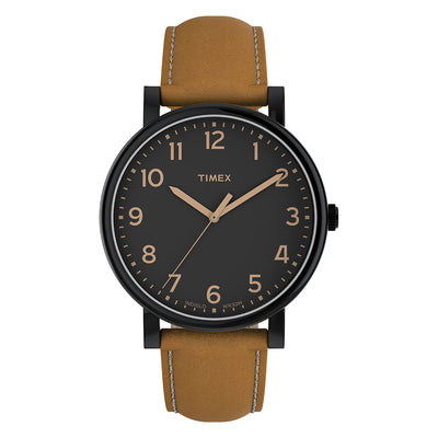 Timex Originals 42Mm 3-Hand 42mm Leather Band