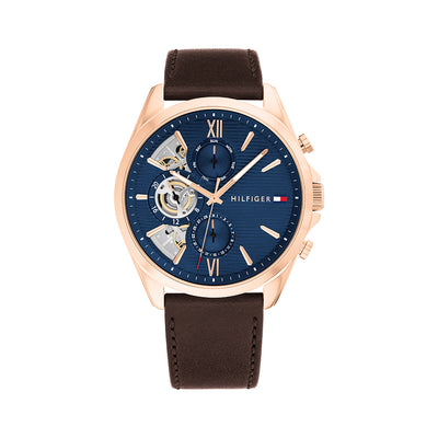 Tommy Hilfiger Baker Multifunction 44mm Leather Band