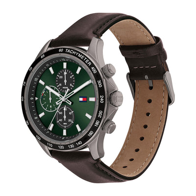 Tommy Hilfiger Miles Multifunction 44mm Leather Band