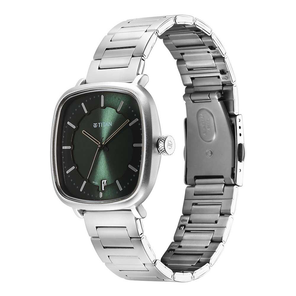 Titan Shaped Cases Date 39mm Stainless Steel Band