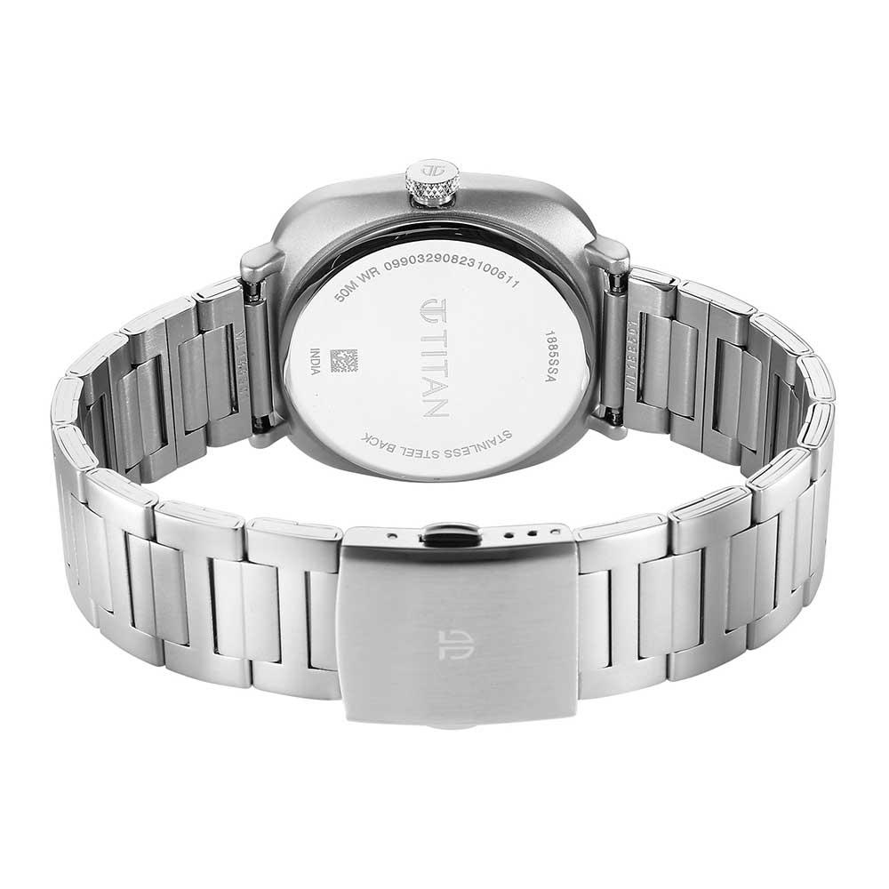 Titan Shaped Cases Date 39mm Stainless Steel Band