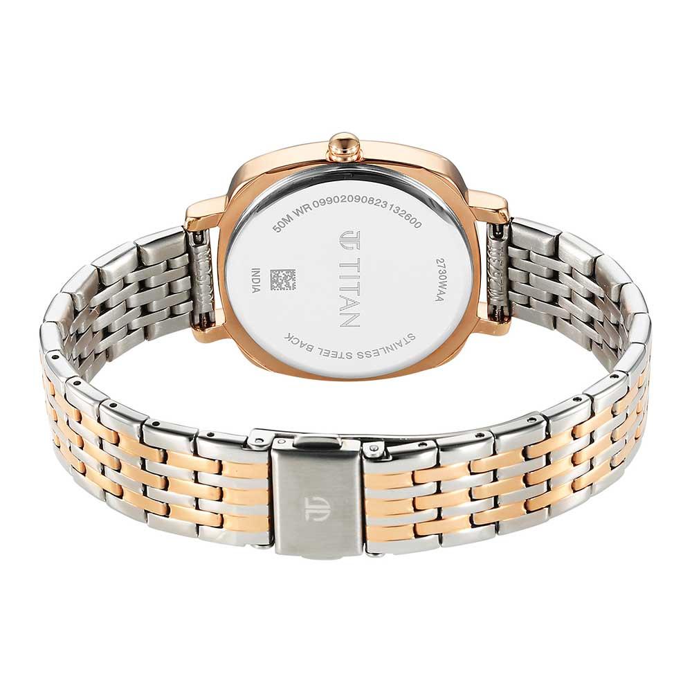 Titan Shaped Cases Date 33mm Stainless Steel Band