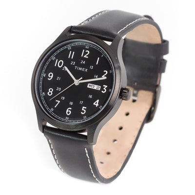 Timex Discoverer Day-Date 39mm Leather Band