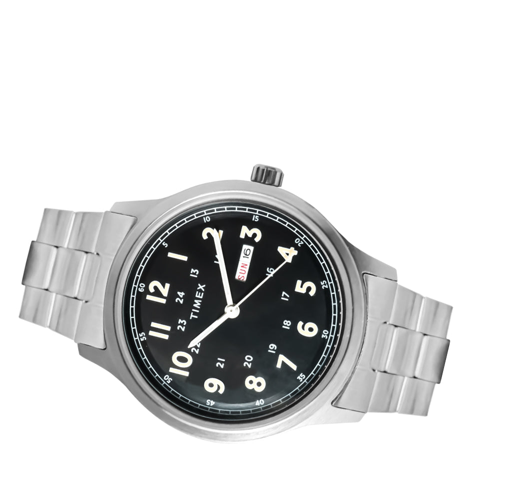 Timex Discoverer Day-Date 39mm Stainless Steel Band