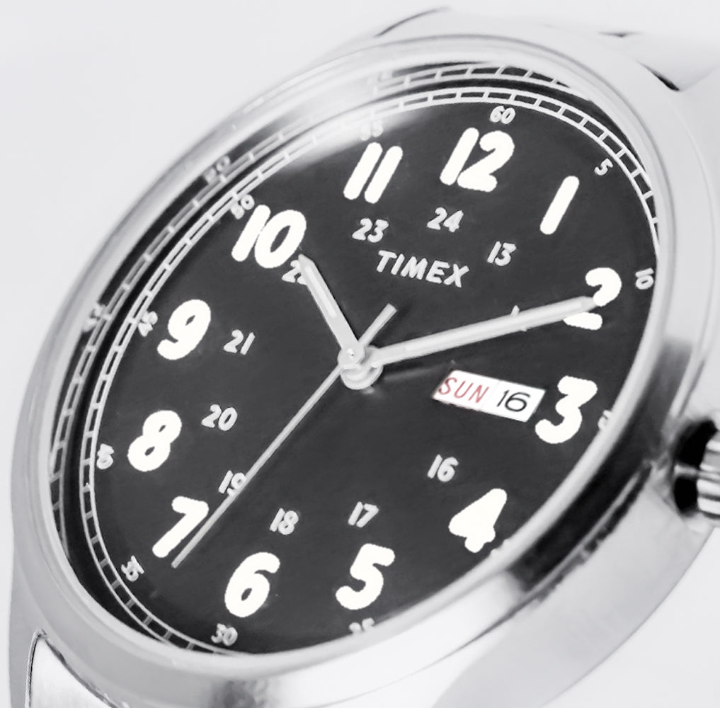 Timex Discoverer Day-Date 39mm Stainless Steel Band