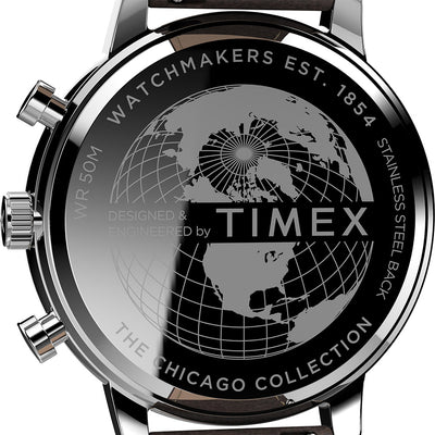 Timex Chicago  45mm Leather Band