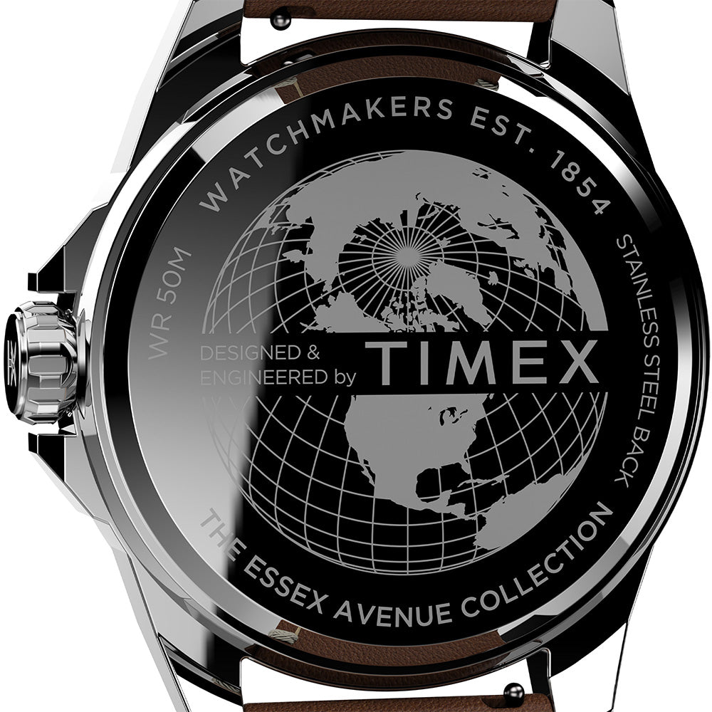 Timex Essex Avenue 3-Hand 44mm Leather Band