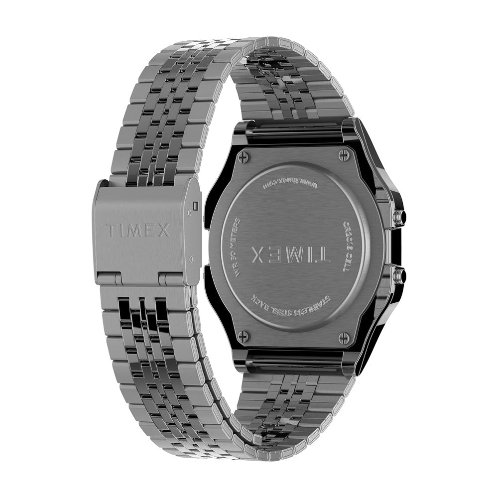 Timex T80  Digital 34mm Stainless Steel Band