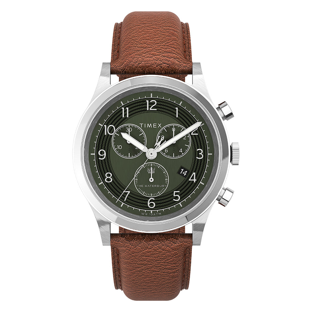 Timex Waterbury Traditional Chronograph 42mm Leather Band