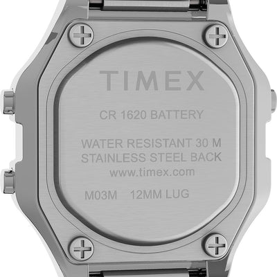 Timex T80  Digital 27mm Stainless Steel Band