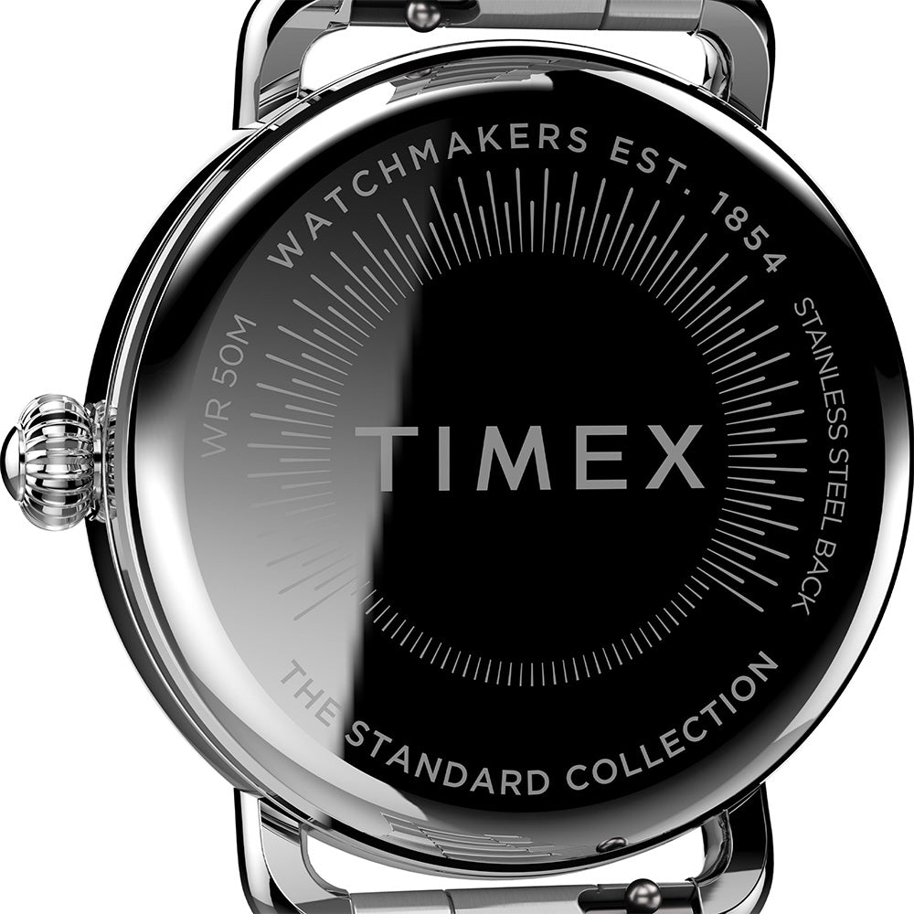 Timex Standard Moonphase 34mm Stainless Steel Band