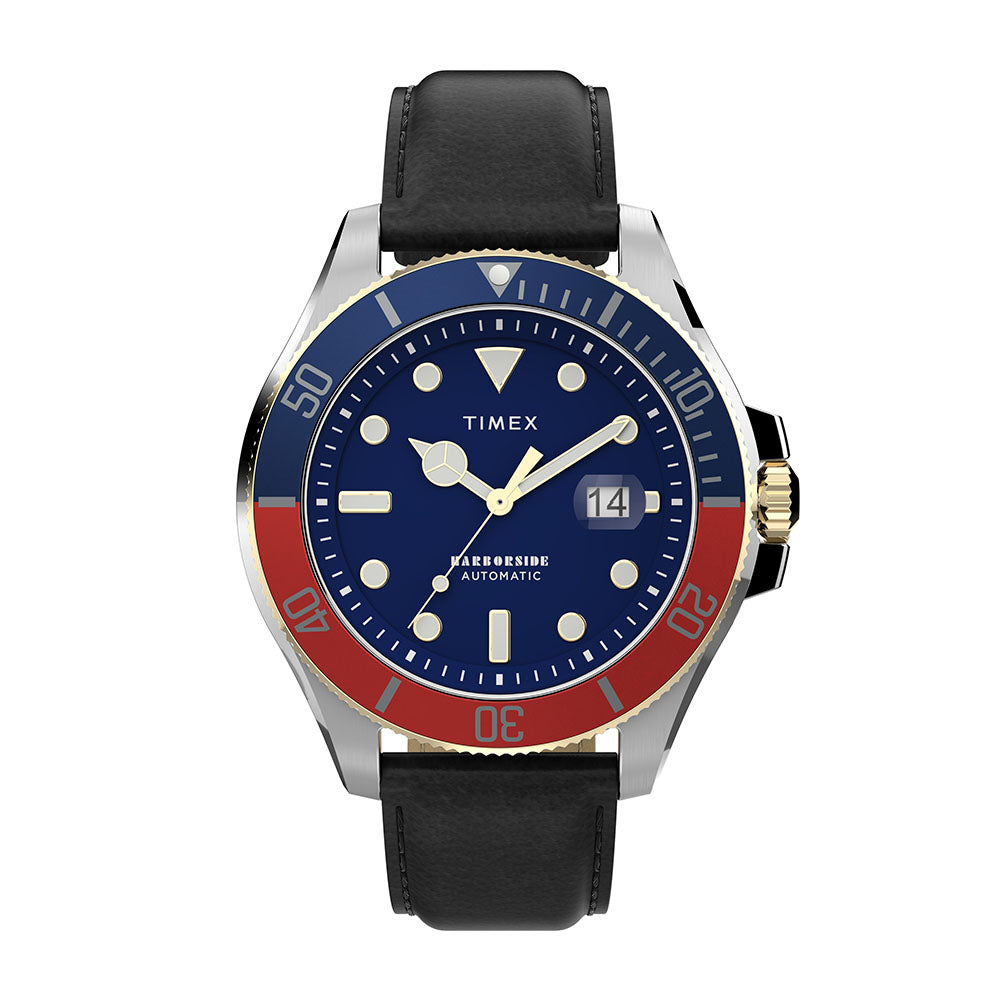 Timex Harborside Coast Date 43mm Leather Band