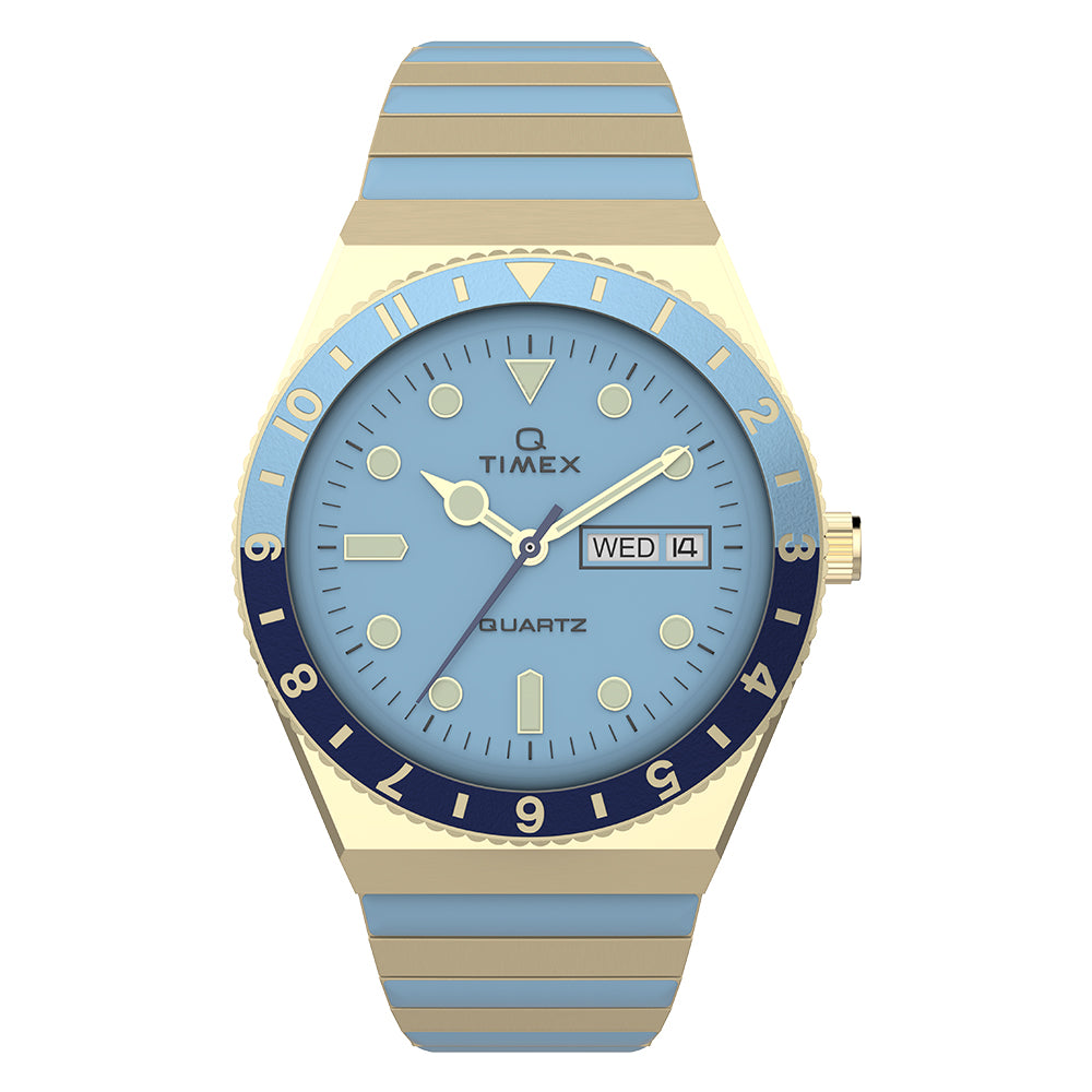 Timex Q Timex Day-Date 36mm Stainless Steel Band