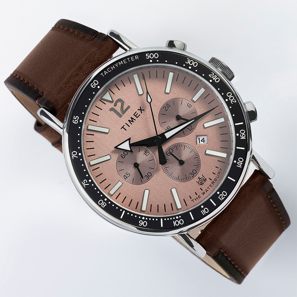 Timex Waterbury  43mm Leather Band