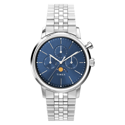 Timex Marlin Moon Phase Multifunction 40mm Stainless Steel Band