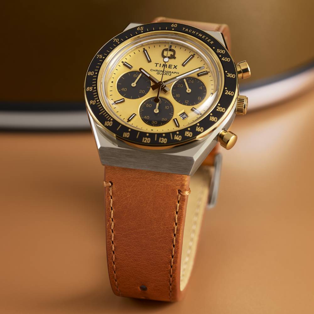 Timex Q Timex Chronograph 40mm Leather Band