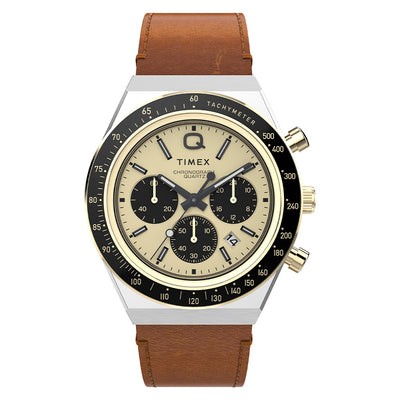 Timex Q Timex Chronograph 40mm Leather Band