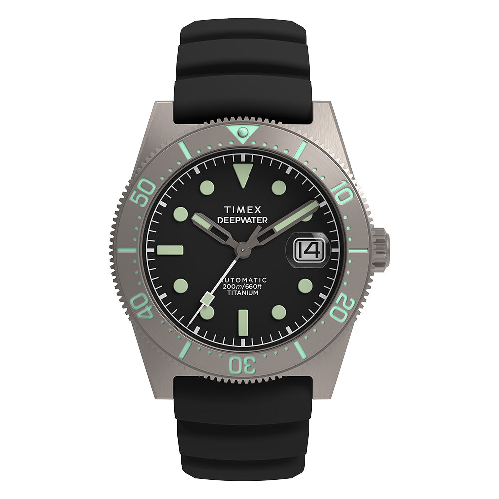 Timex Deepwater Reef 200 Titanium Automatic 40mm Rubber Band – Watch ...