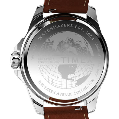 Timex Essex Avenue Day-Date 46mm Leather Band