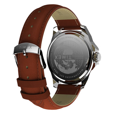 Timex Essex Avenue Day-Date 46mm Leather Band