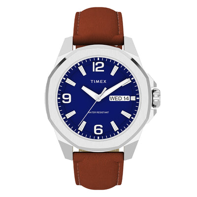 Timex Essex Avenue Day-Date 46mm Leather Band