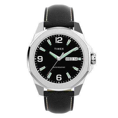 Timex Essex Avenue Day-Date 46mm Leather Band