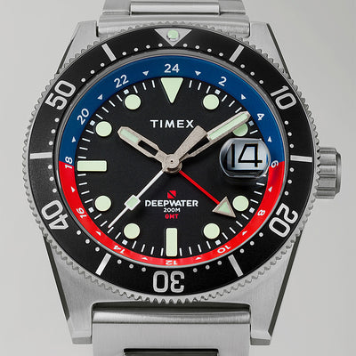 Timex Deepwater Reef 200 Gmt  40mm Stainless Steel Band