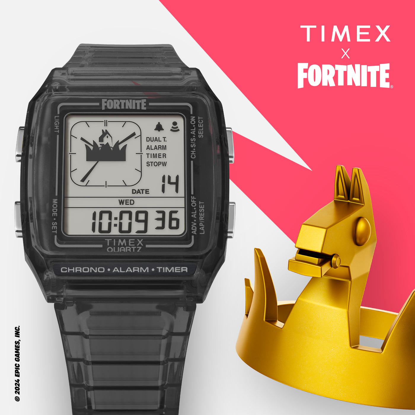 Timex Q Timex x Fortnite Digital 33mm Resin Band