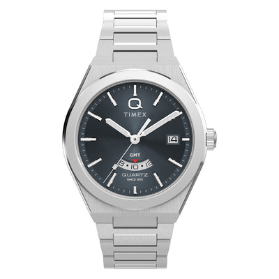 Timex Q Timex Continental  Gmt 39mm Stainless Steel Band