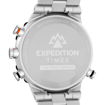 Timex Expedition Tide-Temp-Compass  45mm Stainless Steel Band