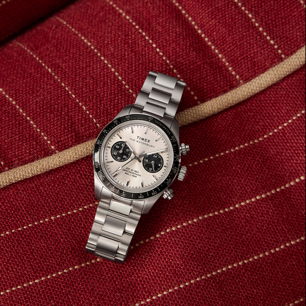 Timex Waterbury Heritage Chronograph 39mm Stainless Steel Band