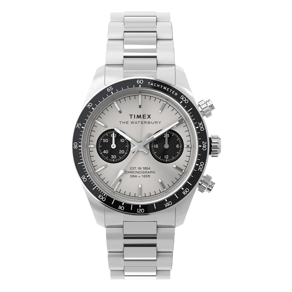 Timex Waterbury Heritage Chronograph 39mm Stainless Steel Band