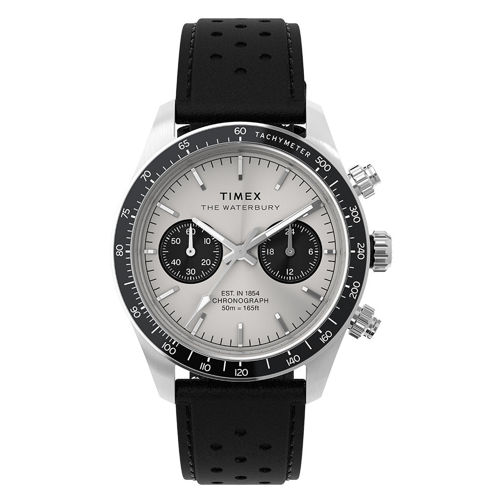 Timex Waterbury Heritage Chronograph 39mm Leather Band