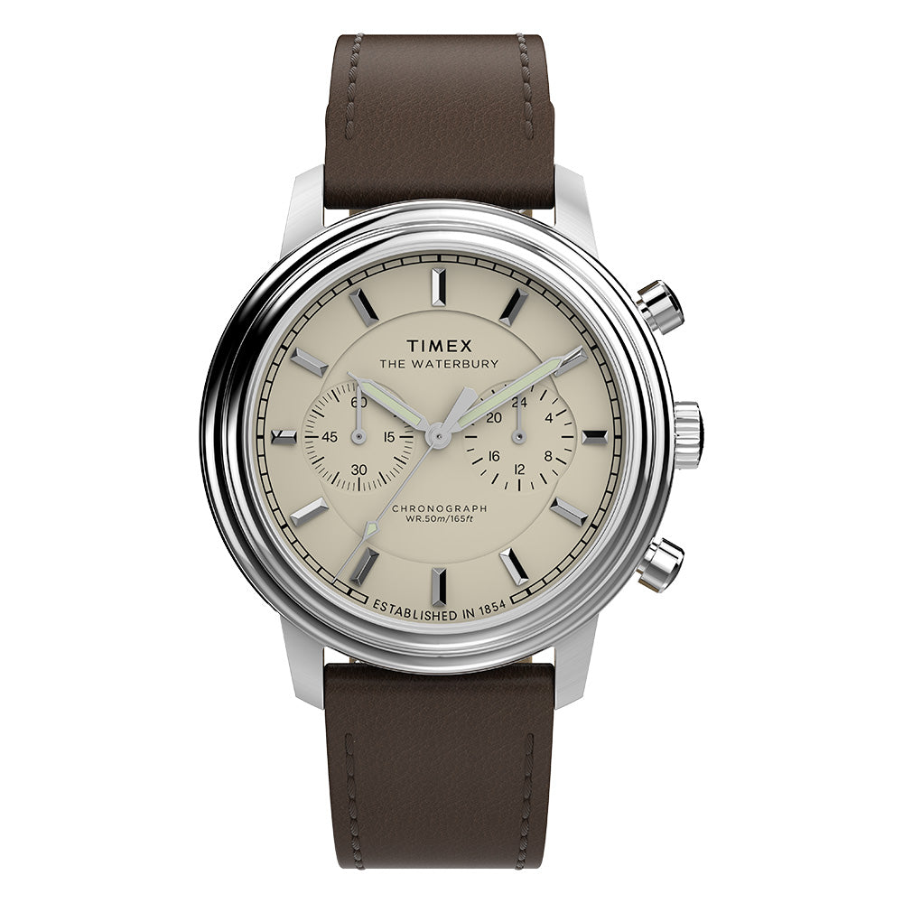 Timex Waterbury Metropolitan Chronograph 41mm Leather Band