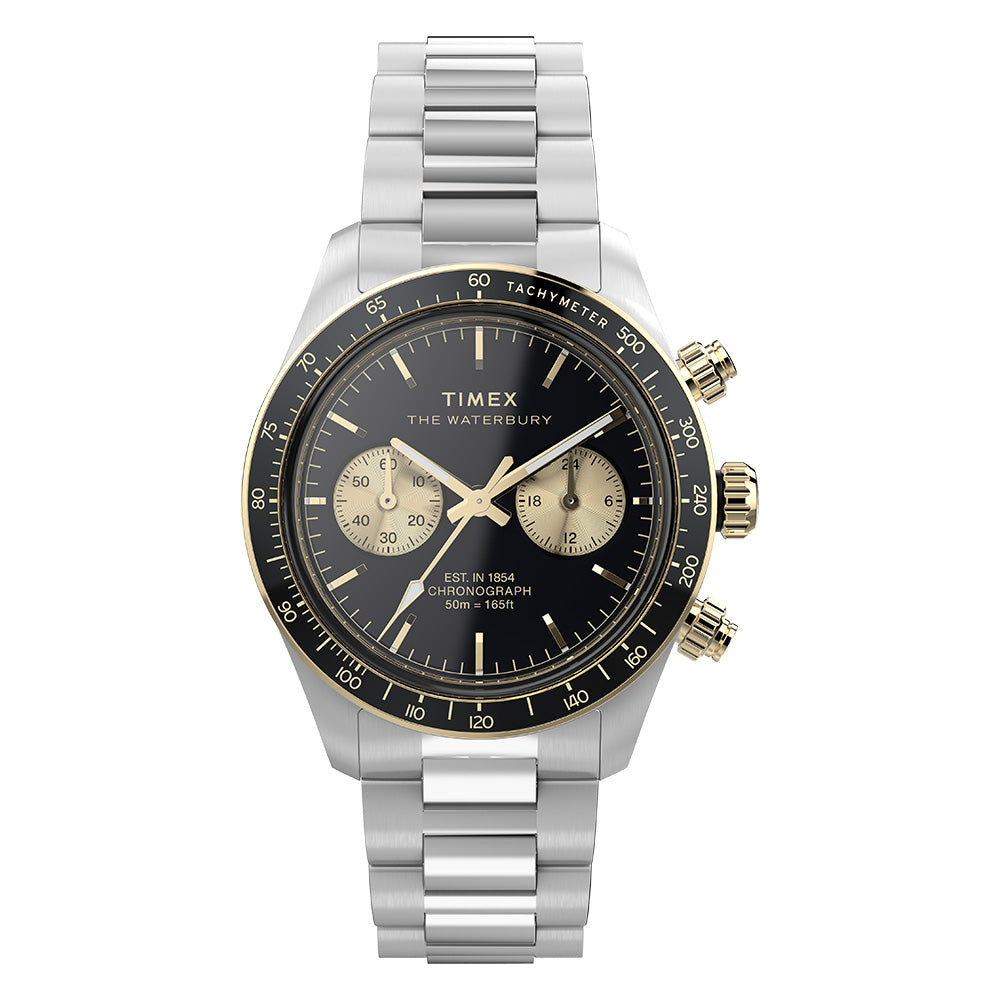 Timex Waterbury Heritage Chronograph 39mm Stainless Steel Band