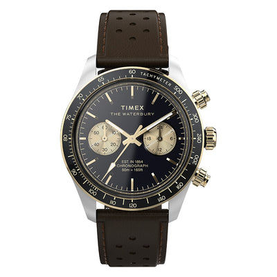 Timex Waterbury Heritage Chronograph 39mm Leather Band