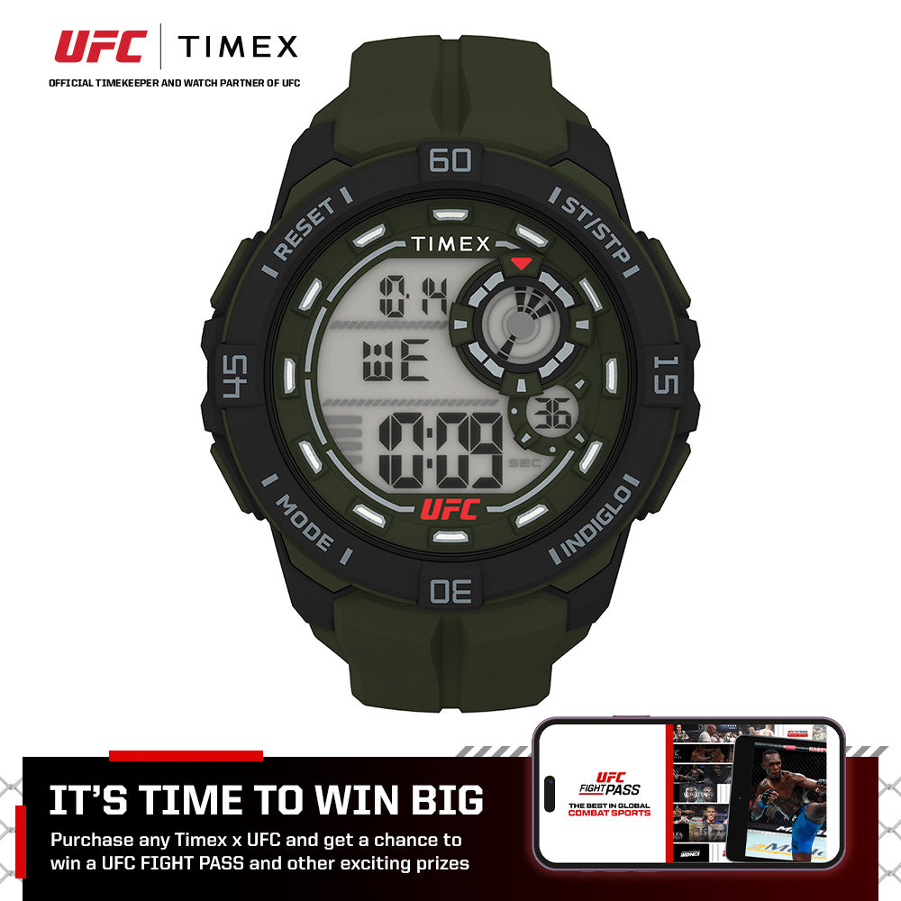 Timex UFC Rush Digital 52mm Leather Band