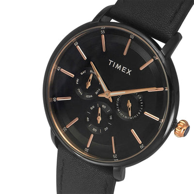 Timex The Slim Line Multifunction 42mm Leather Band