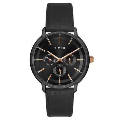 Timex The Slim Line Multifunction 42mm Leather Band