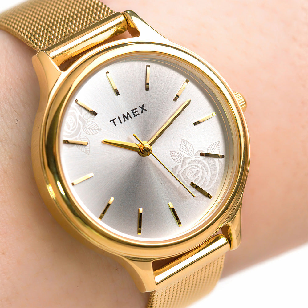 Timex Rosaline 3-Hand 34mm Stainless Steel Band