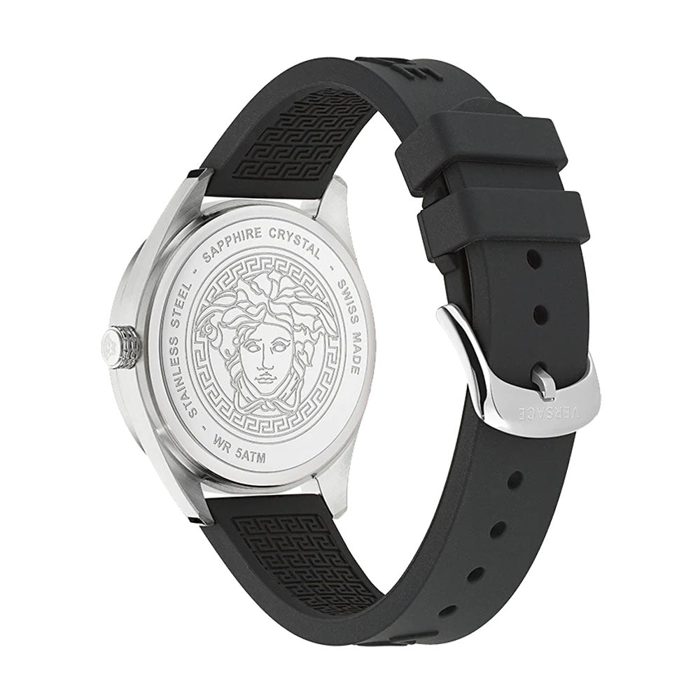 Versace V-Vertical 3-Hand 42mm Rubber Band