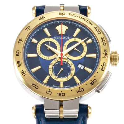 Versace Aion Chronograph 45mm Leather Band