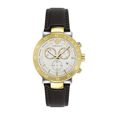 Versace Urban Mystique Chronograph 43mm Leather Band