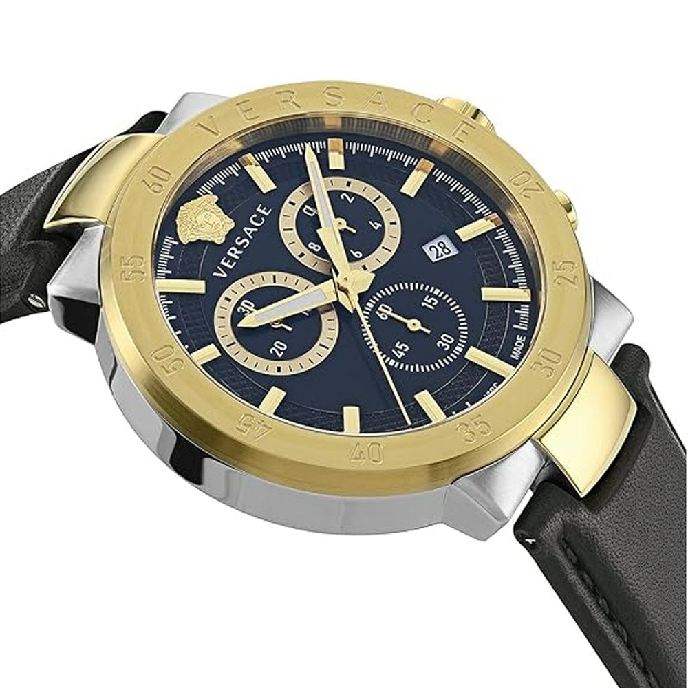 Versace Urban Mystique Chronograph 43mm Leather Band