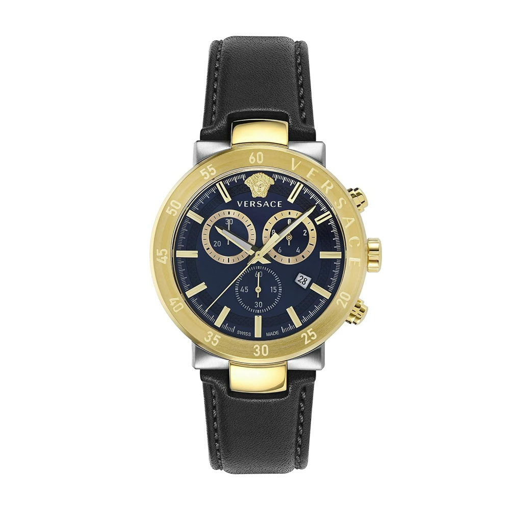 Versace Urban Mystique Chronograph 43mm Leather Band